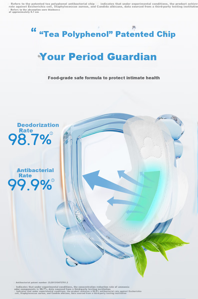 Ruipier Sanitary Pads, Disinfection-Grade Antibacterial Deodorizing Menstrual Pads for Night Use, Comfort Sleep, 350mm/4 Packs, 20 Pieces, Sold by JD 7
