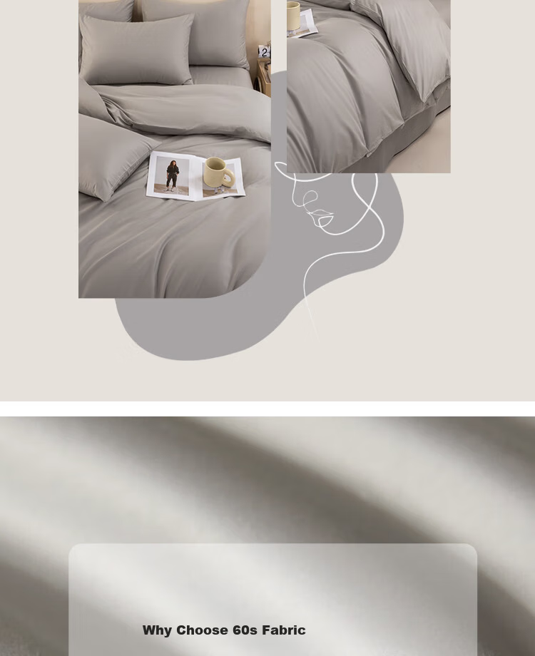 ZiiU Single Duvet Cover 60s Pure Cotton Bedding Xinjiang Cotton Duvet Cover 200x230cm Bean Paste + Light Pink 4