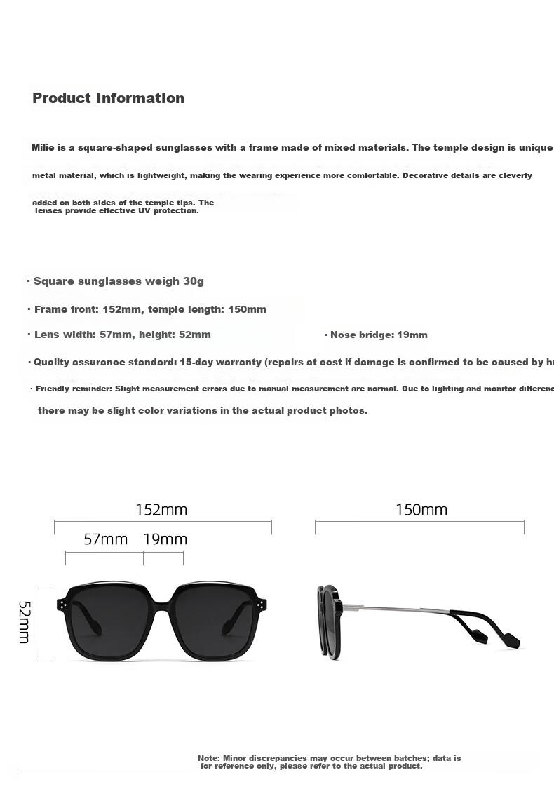 GOGOSOON Dilireba Style Sunglasses for Square and Round Faces 2025 New High-End UV Protection Sunglasses Back to School 14