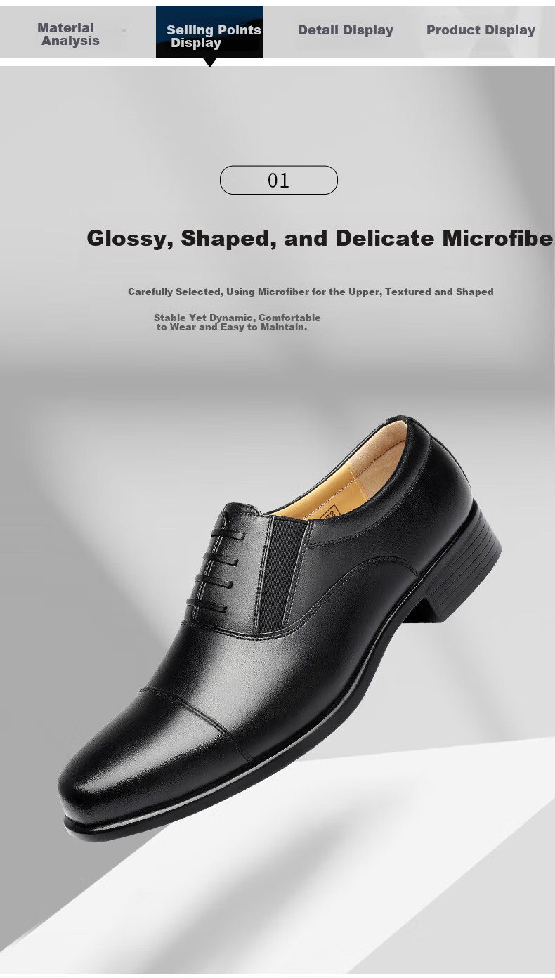 Qiangren Classic Formal Men's Shoes Jihua 3515 Quality Business Single Leather Shoes Three-seam Black Size 38 6