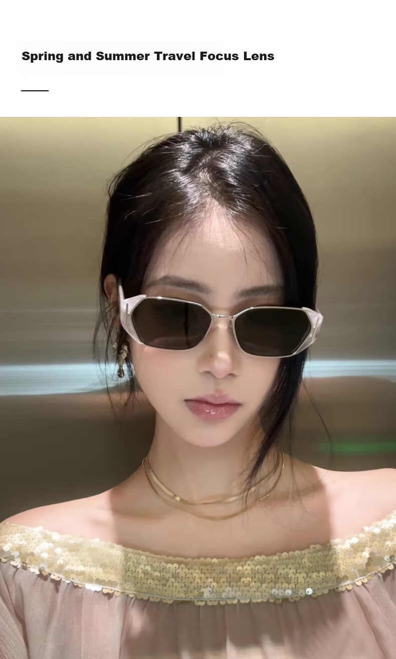 FENCHI [Little Ice Cube] 2025 New High-End Vintage Old Money Style Women's UV Protection Retro Small Square Sunglasses 2