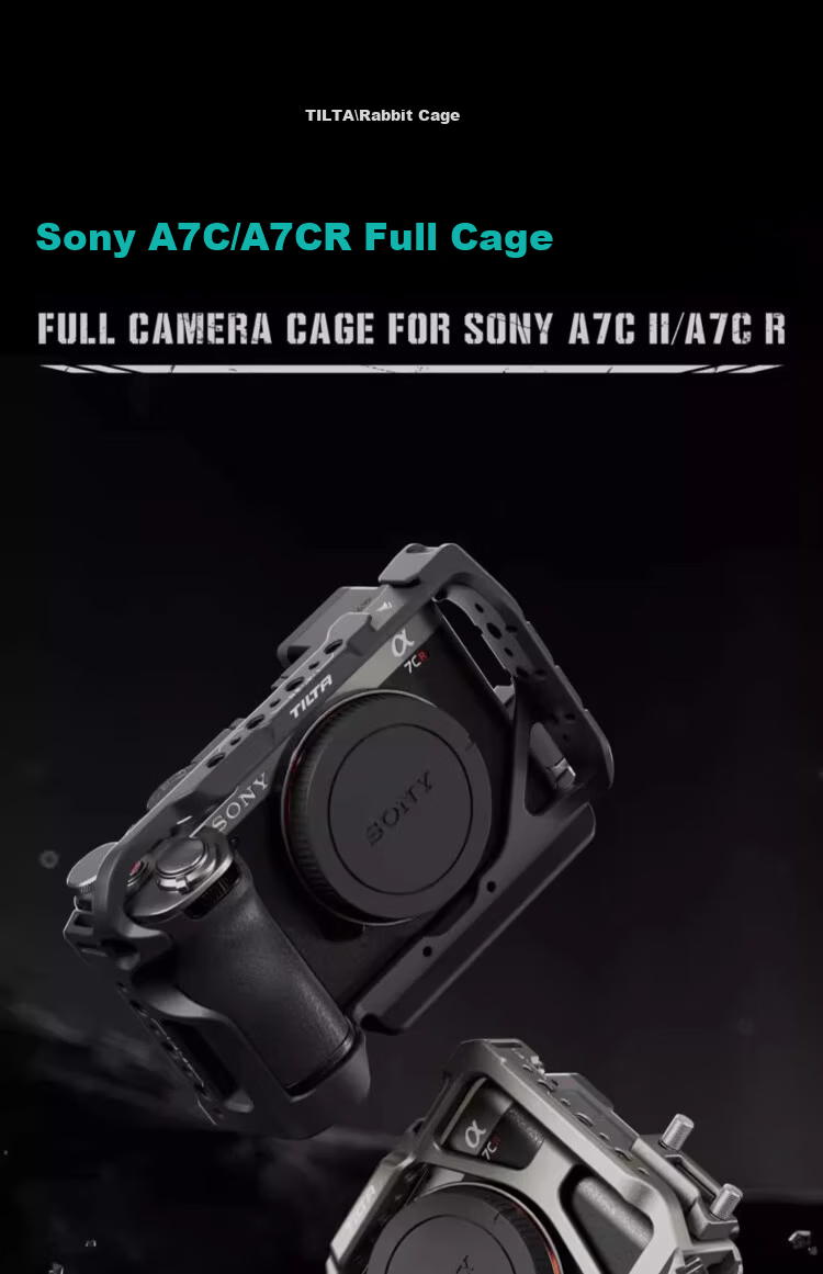 TILTA Iron Head Full Cage Camera Expansion Frame for Sony A7C II/A7CR A7C2 A7C Second Generation Cage Photography Kit - Black 1