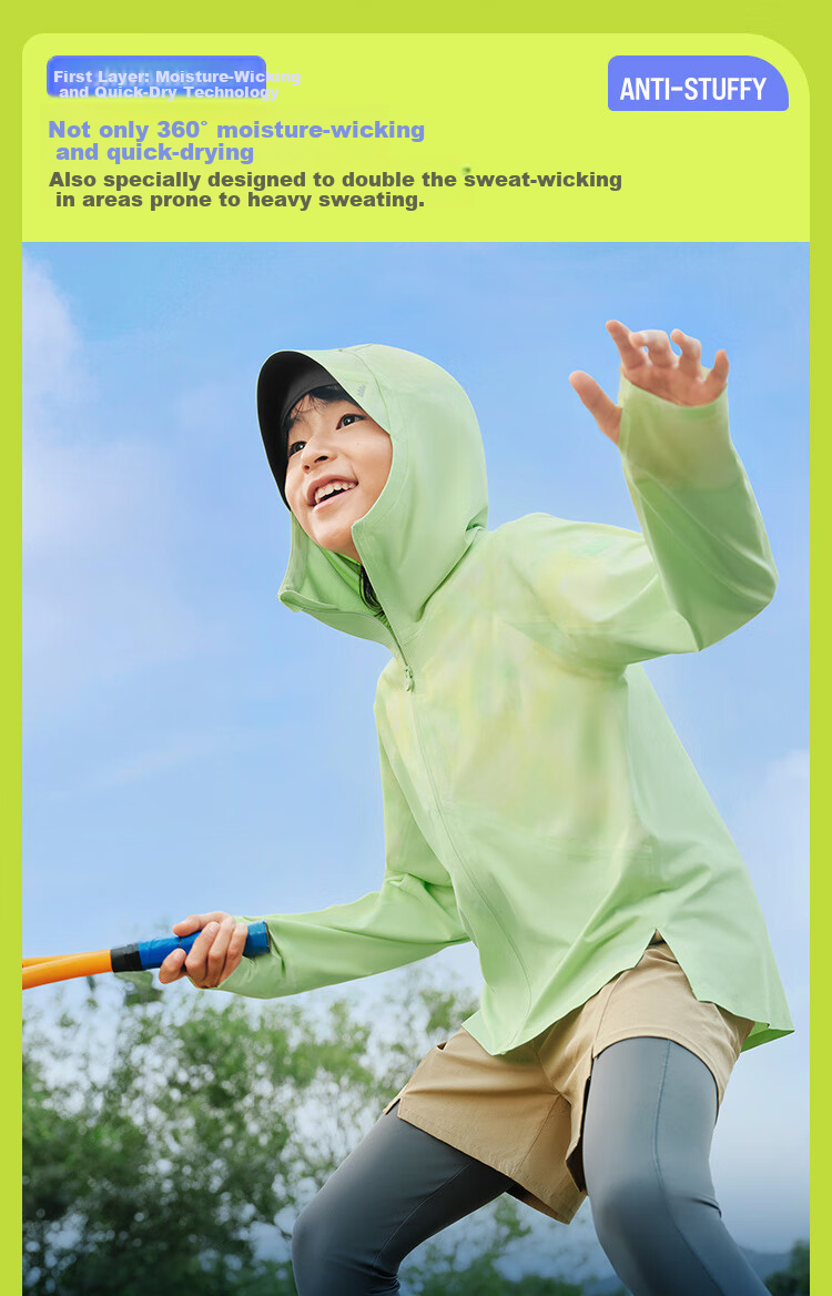 Beneunder Kids Seamless Sun Protection Jacket Quick-Dry Sports Sun Shirt for Boys and Girls DS11224 Smoke Gray Purple Size 110 8
