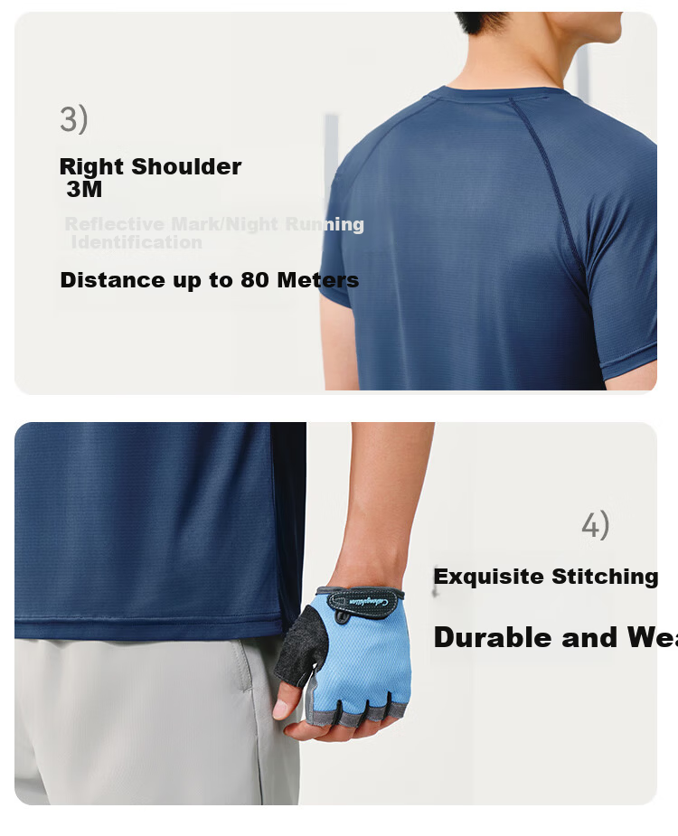JD Original [100 Ultra-Light Quick-Dry] Sports T-Shirt, Summer Outdoor Running Fitness Short Sleeve for Men, Phantom Green 2.0, 3XL 19