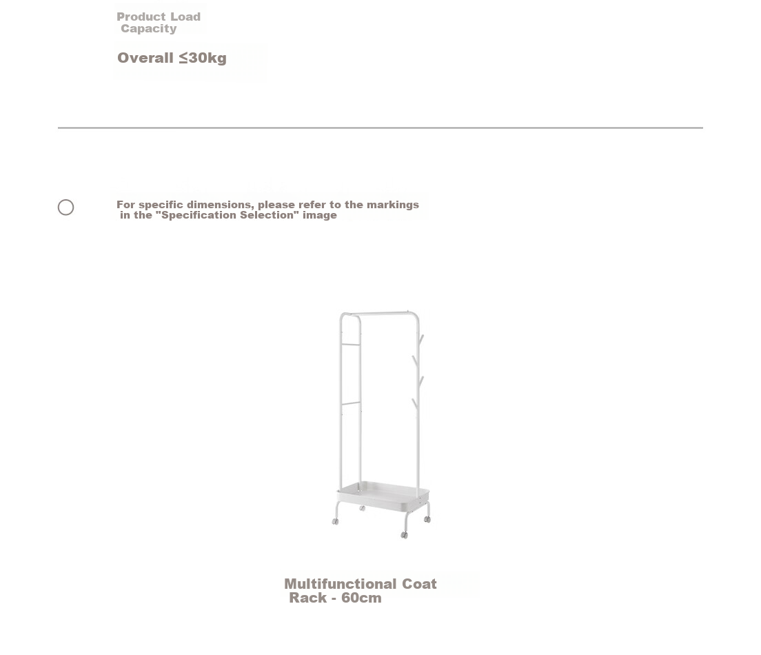 Lanjiaoluo Floor-Standing Clothes Rack, Bedroom Storage with Wheels, Hooks, 80*40*160cm, Mobile And Thickened 19