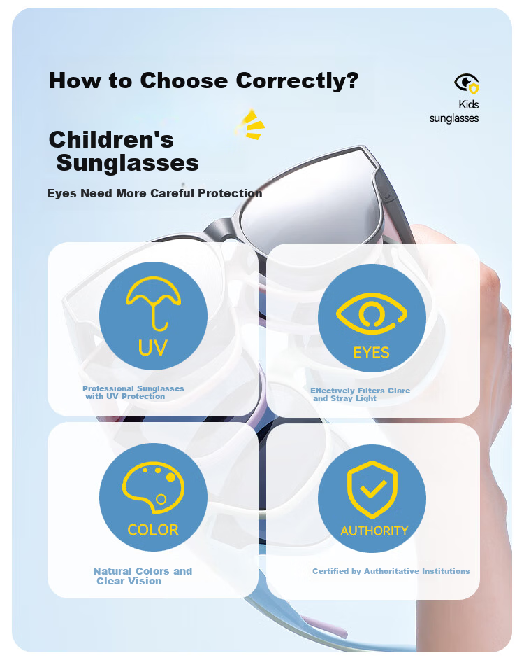 YEEHOO Children's [Myopia Protective Glasses] Lightweight High-Definition Versatile Card Slot Anti-UV Sunglasses for Ages 6-14 6