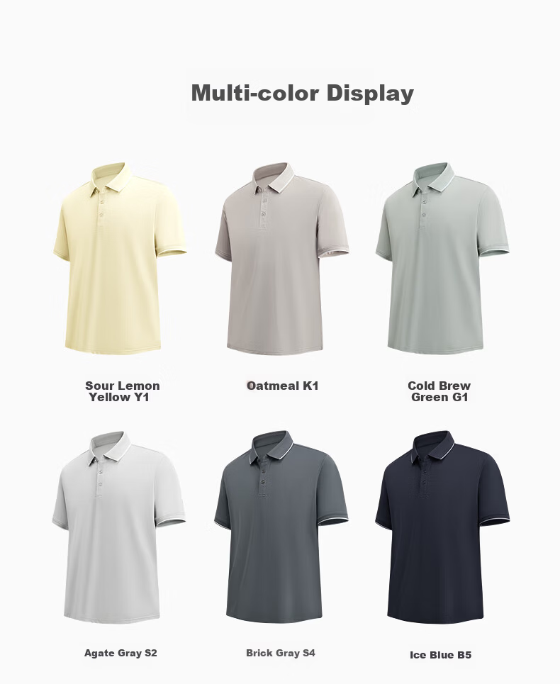 Hodo Ice Skin Cooling Men's Moisture-Wicking Quick-Dry Antibacterial Short Sleeve Polo Shirt 13