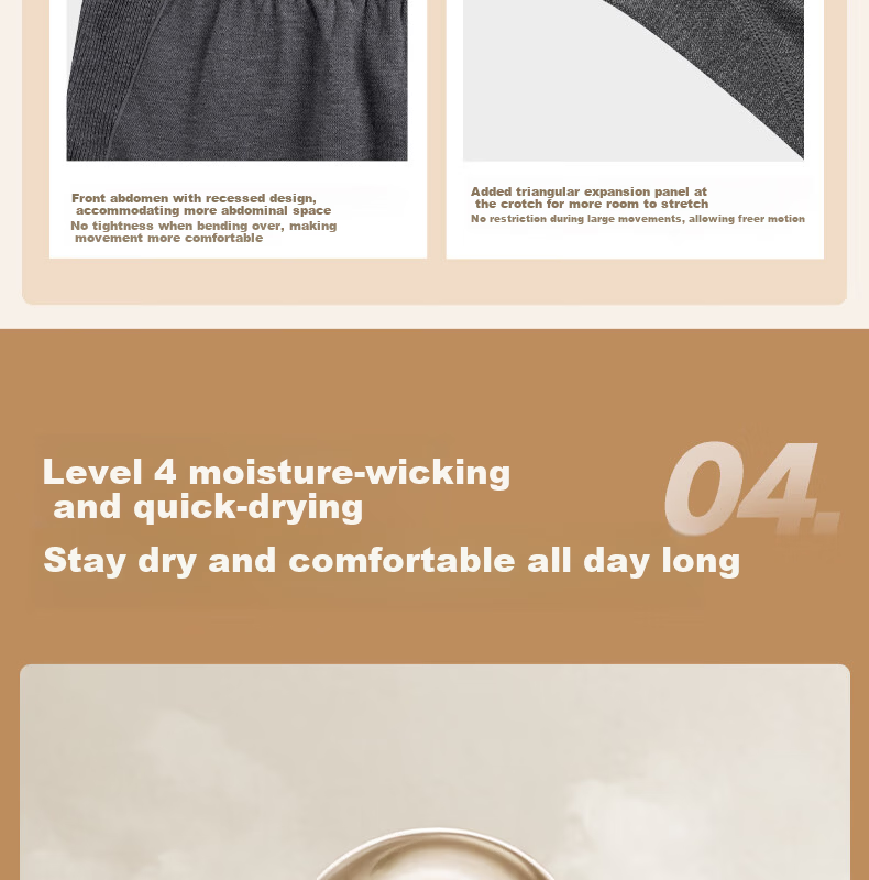 GRACEWELL Women's Thermal Sportswear Autumn Winter Wool Heat Retaining Slim Fit Base Layer Set Autumn Top and Bottom Cocoa Brown F 20