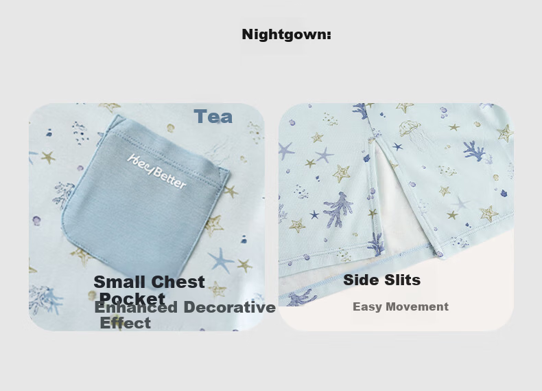 HeyBetter Kids Evening Breeze Quick-Dry Homewear 5A Antibacterial Soft Breathable Set - Otter Forest (Gray Green) 120 14