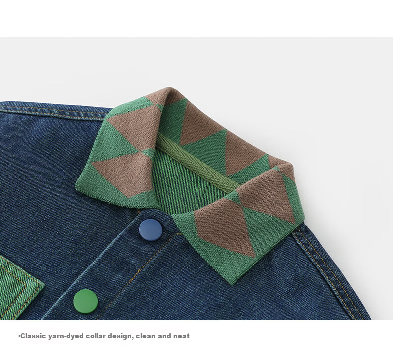 Ciciibear Boys' Jacket, Spring And Autumn Style, Baby Denim Top, Children's Autumn Clothing, Retro Toddler Outfit 3