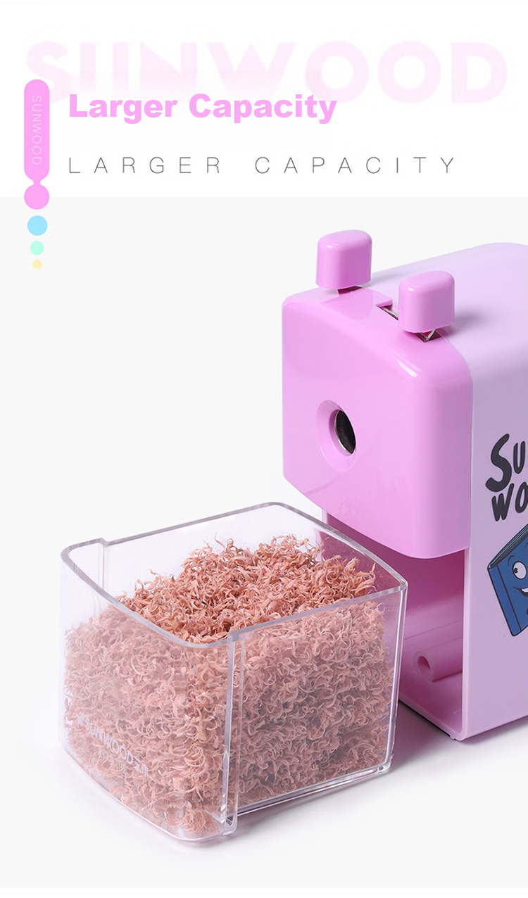 SUNWOOD Cartoon Pencil Sharpener / Student Pencil Sharpener / Rotary Pencil Sharpener, Green, 5180 10