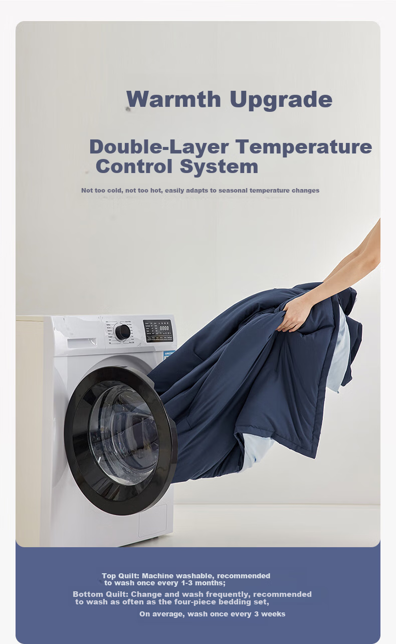La Torretta Deep Sleep Temperature Control Quilt Machine Washable Double Layer Spring and Autumn Quilt No Duvet Cover 200*230cm 6.4 Jin 12
