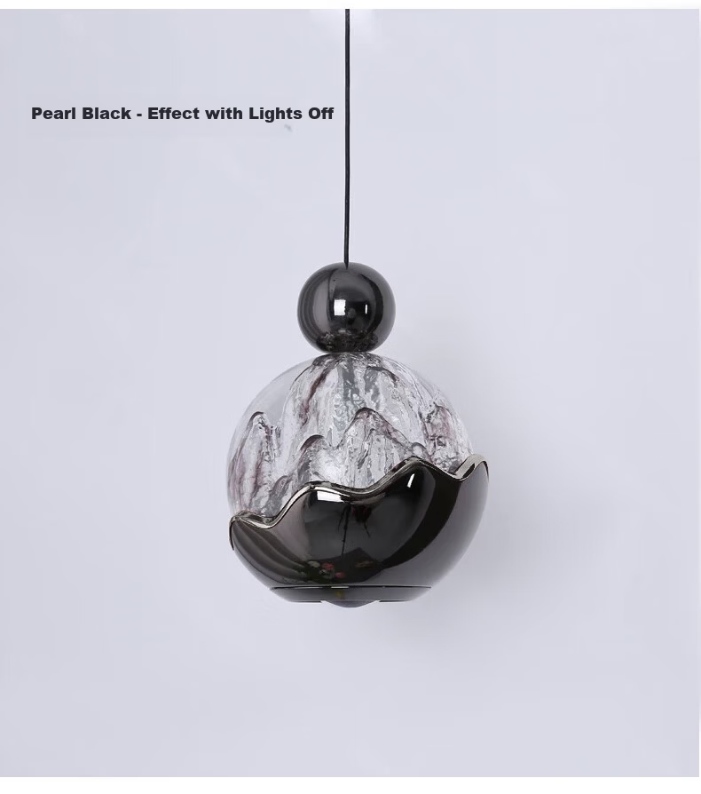 Dengling Bedroom Bedside Small Pendant Light Italian Light Luxury High-End Snow Mountain Neutral Light 4000K Ambient Pendant Wire Light 15