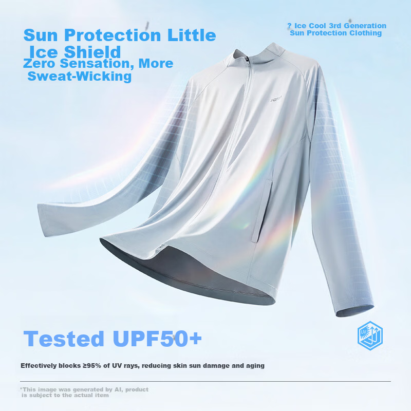 361° Men's Sunscreen Jacket Spring Summer UPF50+ Sports Outdoor Stand Collar Cooling Windbreaker 652624613-1