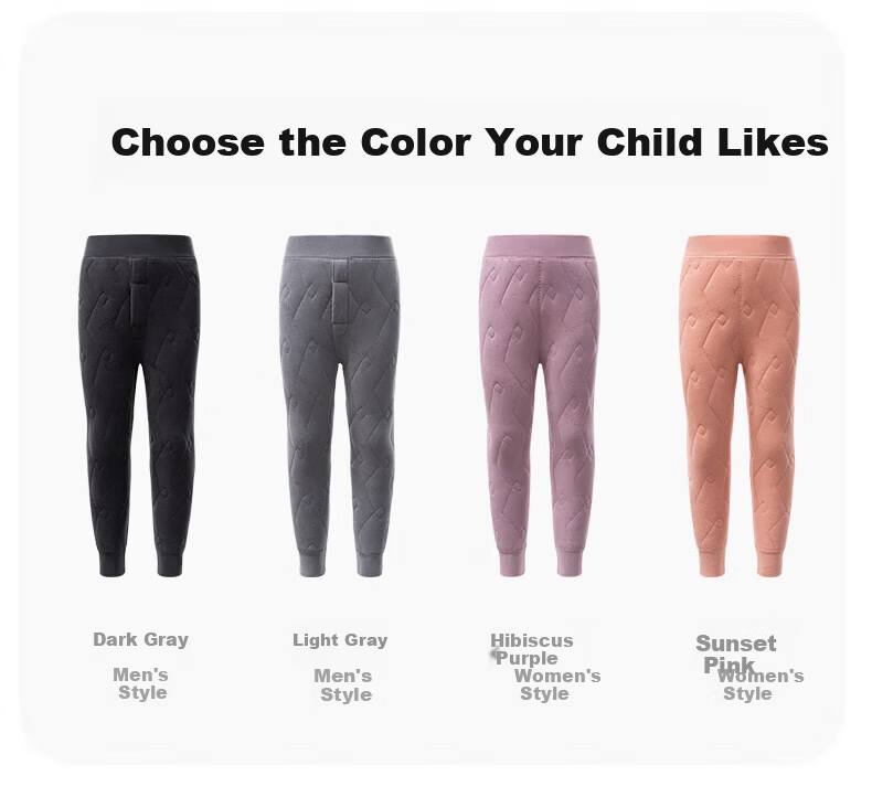 Modal School Uniform Essential [Wool Layer] Children's Thermal Pants Boys Three-Layer Thickened Autumn Winter Inner Wear Pants for Older Kids 18