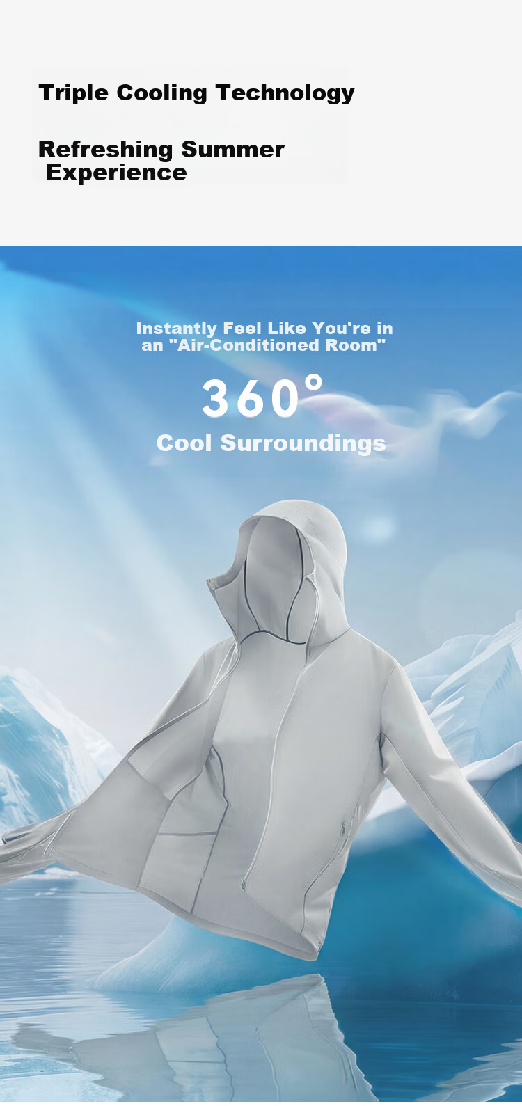 JD Jingzao [Best Seller 10K+] Men's Summer UV Protection Jacket Unisex Light Coffee Gray M 7