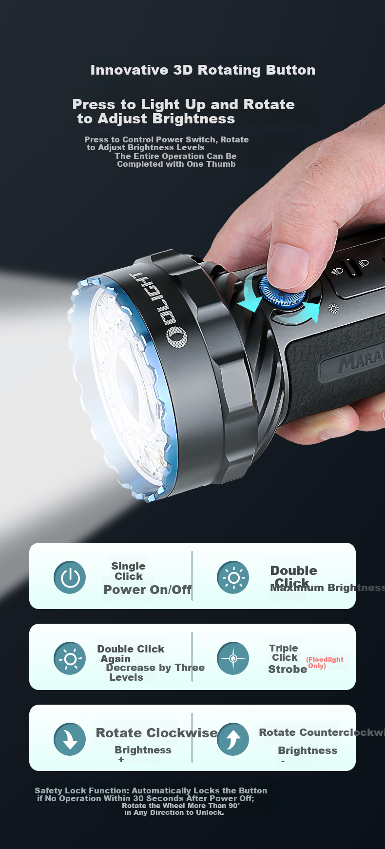 OLIGHT Warrior Mini 2 High Brightness Outdoor Camping Emergency Flashlight 10000 Lumens 6