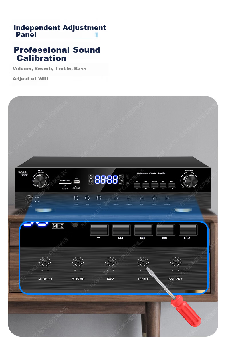 SAST Professional Pure Amplifier, High-End Hifi Stage Wedding Home Performance KTV Dual-Channel High-Power Audio Amplifier MV-400Axs 10