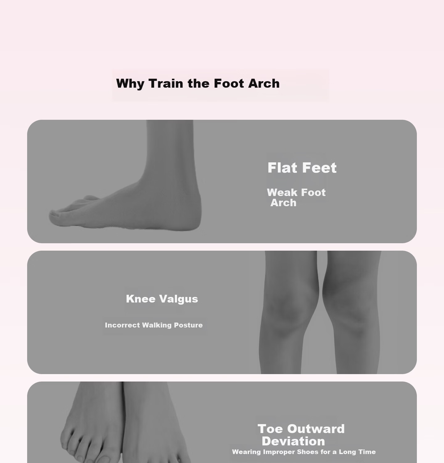 Keep Arch Trainer Leg Slimming Foot Exercise Flat Foot Correction Toe Valgus Aid Sakura Pink 5