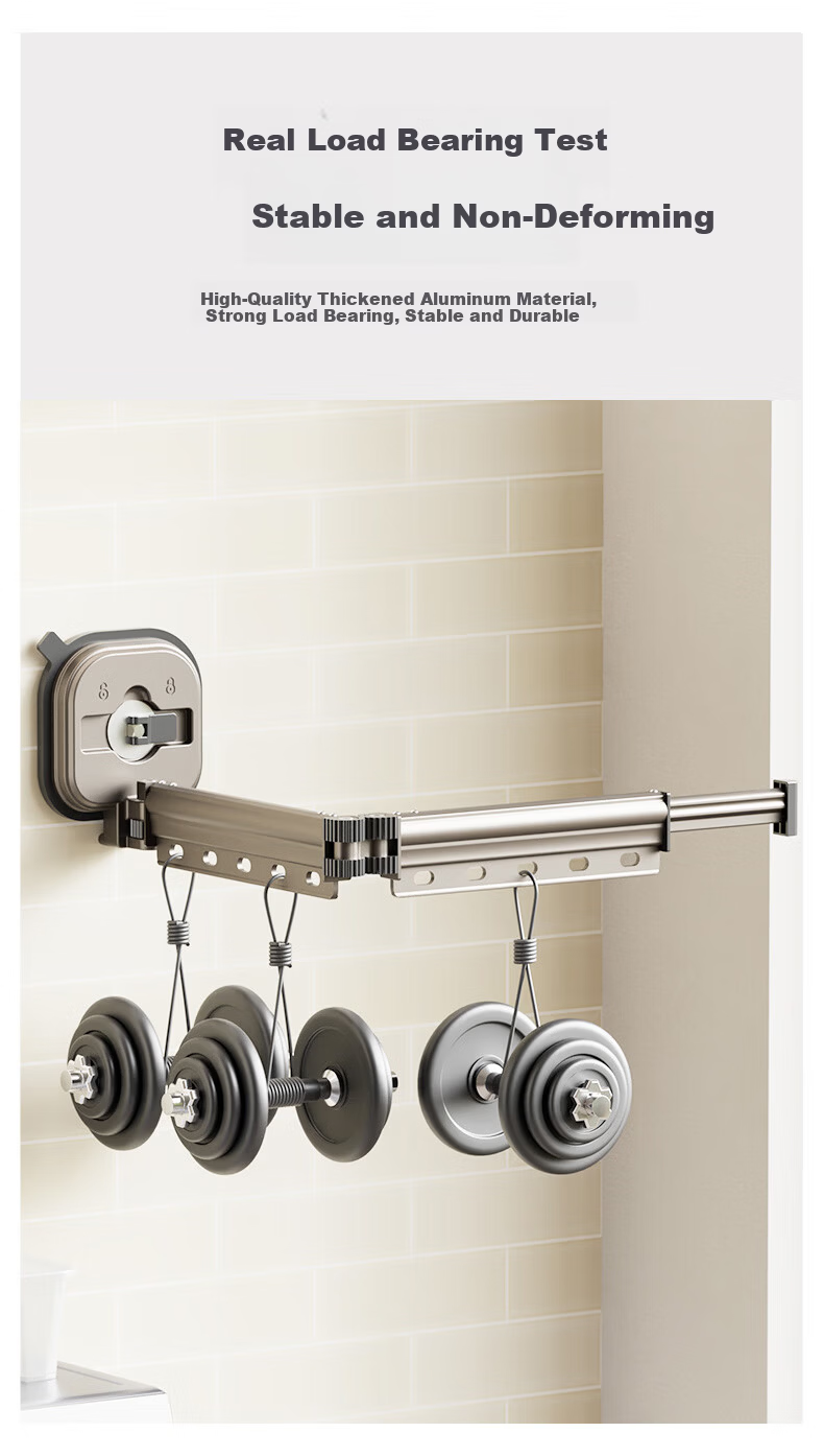 JEKO&JEKO Stainless Steel Telescopic Clothes Drying Rod Clothes Hanger Pole Forked Drying Rod 5