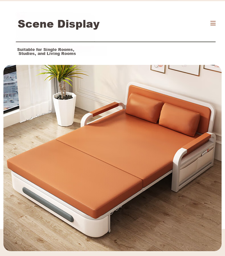 Yamile Foldable Sofa Bed 2-in-1 2025 New Model Pull-Out Foldable Multifunctional Small Apartment Single Sofa Bed 4