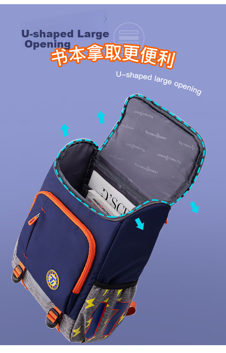 VICTORIATOURIST Lightweight Middle School Girls Backpack High Capacity Stylish 3-6 Grade Student School Bag 11