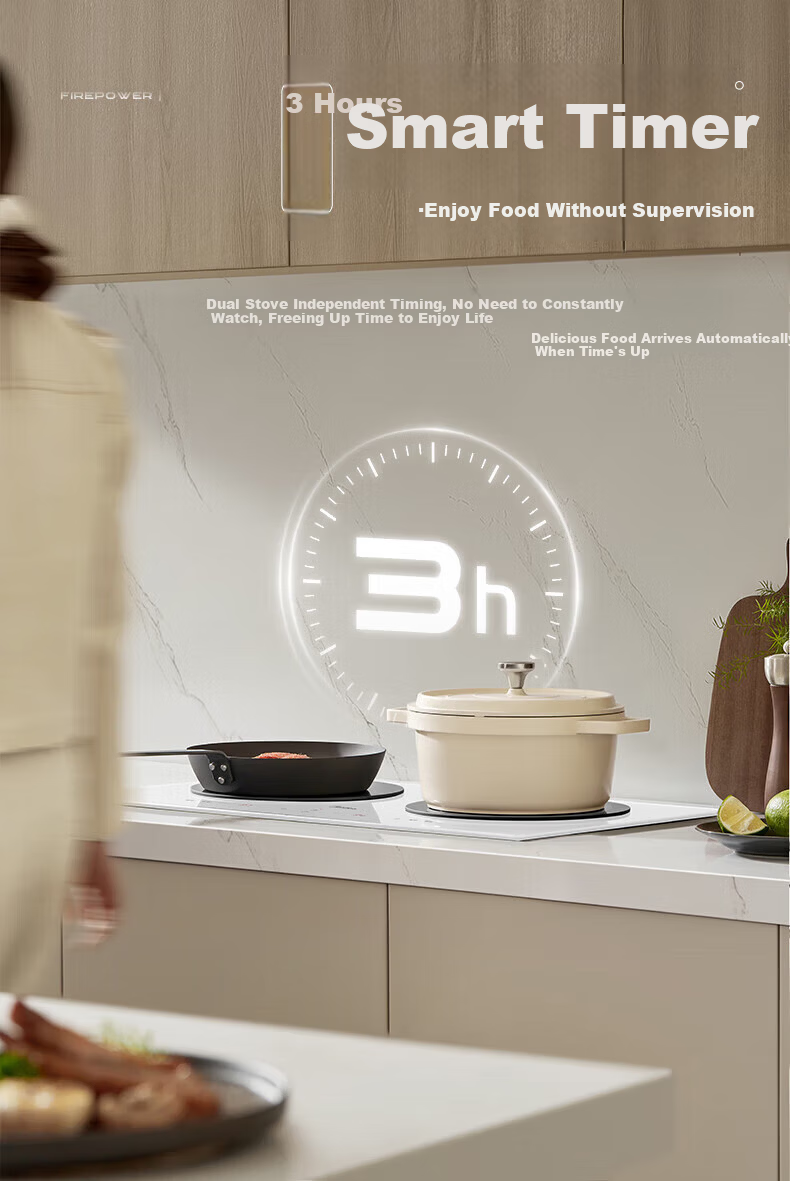 Midea Induction Cooker Double Burner Built-in High Power 3300W Multifunctional Electric Stove ZHE3317 12