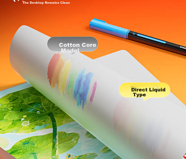 M&G Stationery, 36 Colors of Acrylic Markers, Direct Liquid Small Black Box, Children's Watercolor Pens, Drawing Pens, Painting Pens, Colored Pens, Birthday Gift, APMT80J2 20