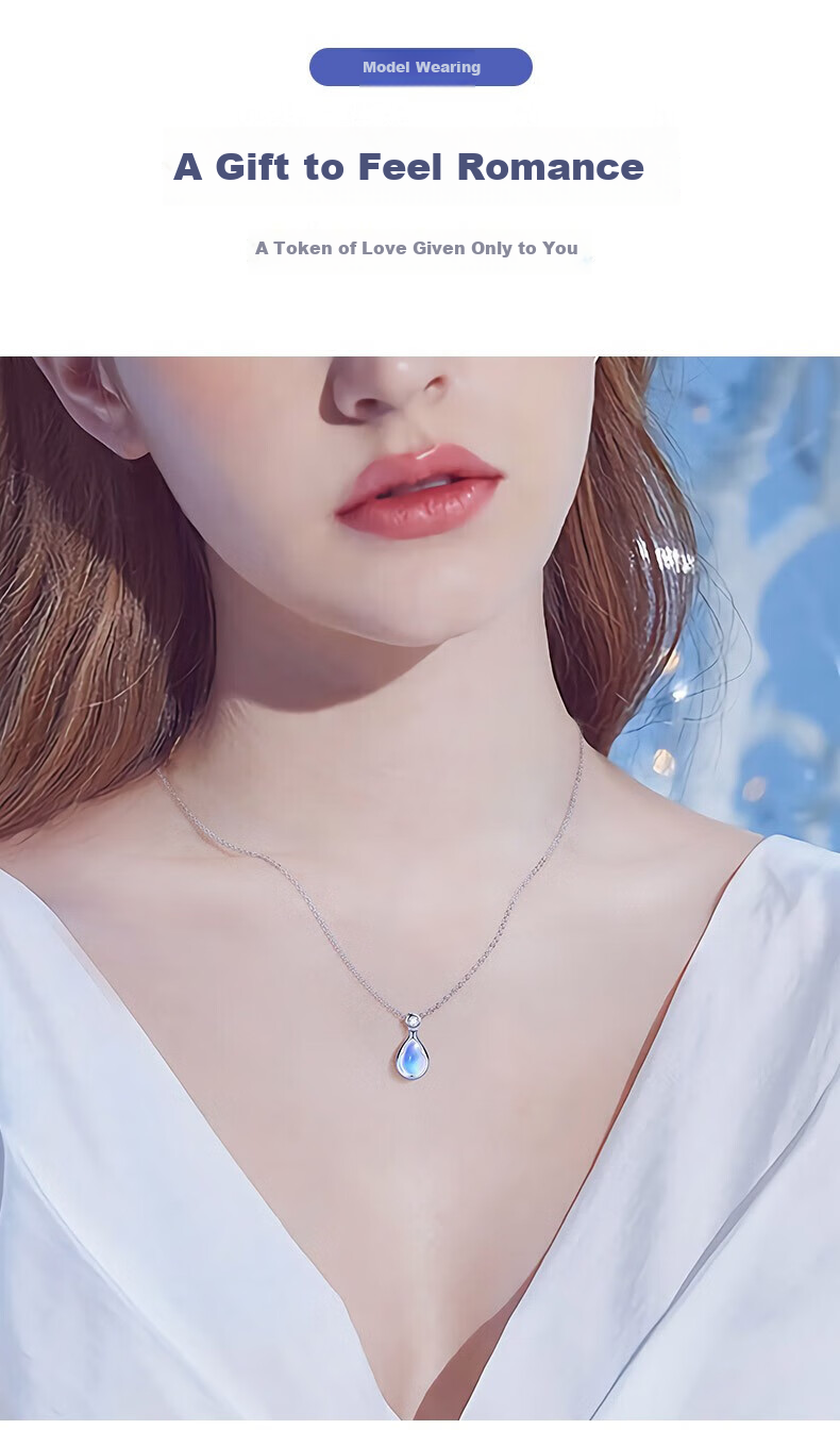 Mini&yaya Rupert's Tear Sterling Silver Necklace for Women Best Friend Pendant Niche Design Premium Feel Valentine's Day Gift 9