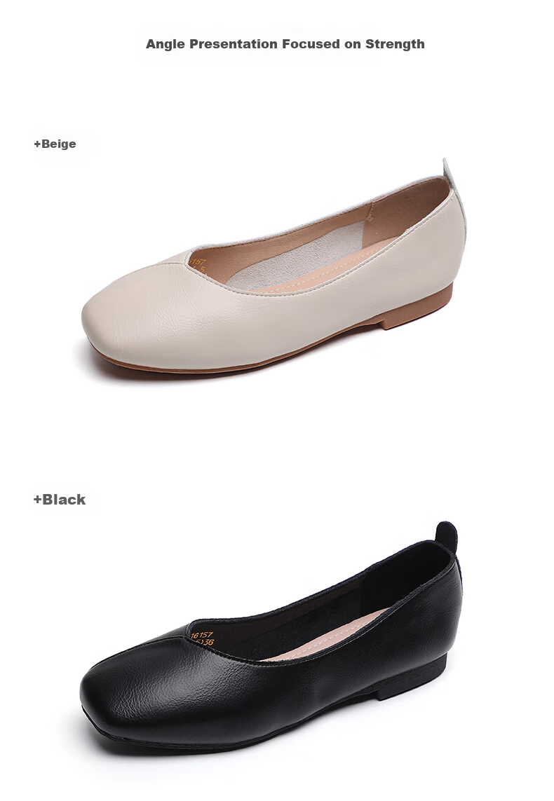 Mulinsen Women's Casual Slip-On Soft Sole Flat Shoes Light Brown Size 39 17