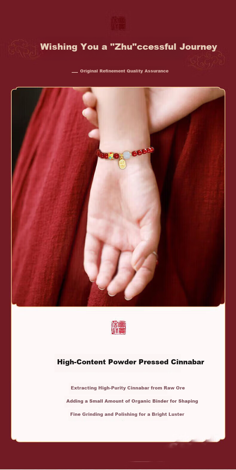 Grace Girl Luxury Bracelet Genuine Cinnabar White Jade Jewelry Practical Anniversary Birthday Gift for Girlfriend Wife 2