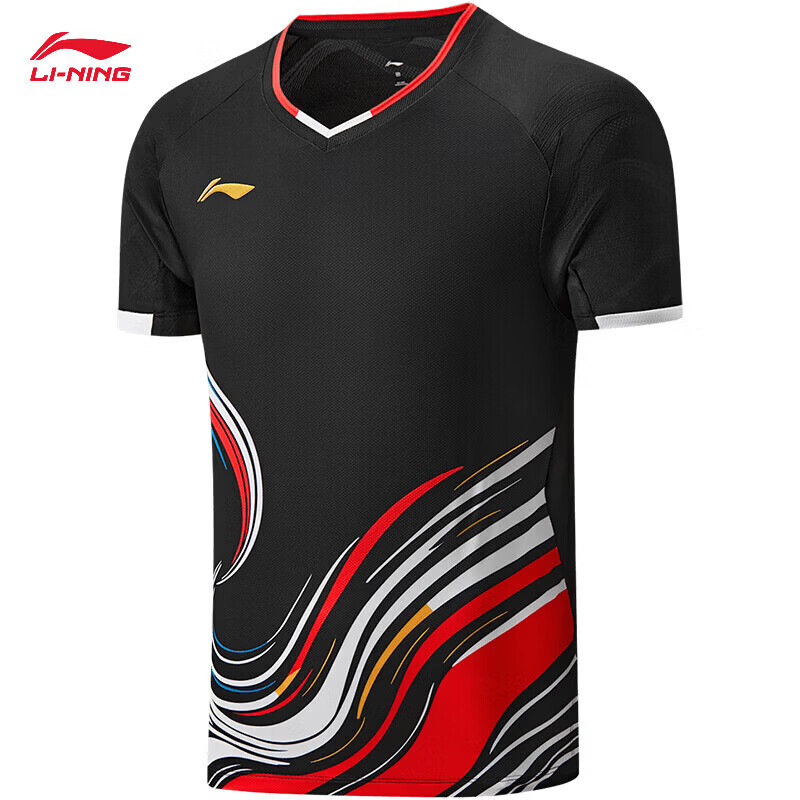 LI-NING 2026 New International Star Badminton Competition Quick-Dry Breathable Short Sleeve Sportswear 3