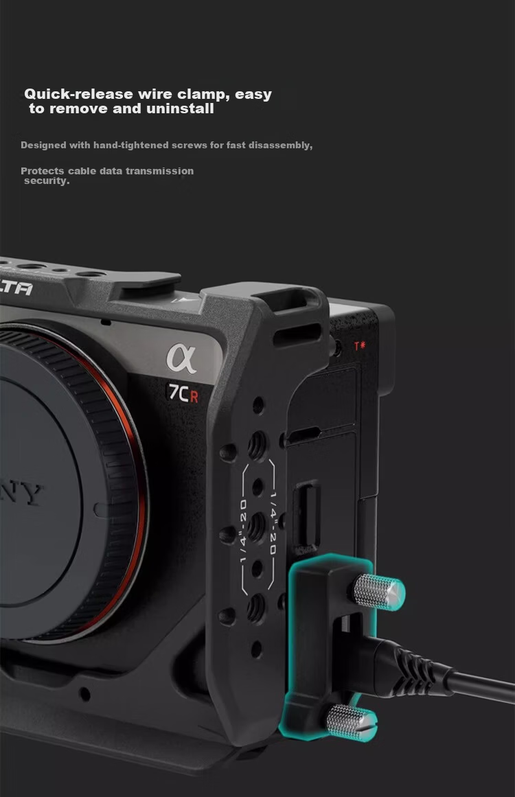 TILTA Iron Head Full Cage Camera Expansion Frame for Sony A7C II/A7CR A7C2 A7C Second Generation Cage Photography Kit - Black 6