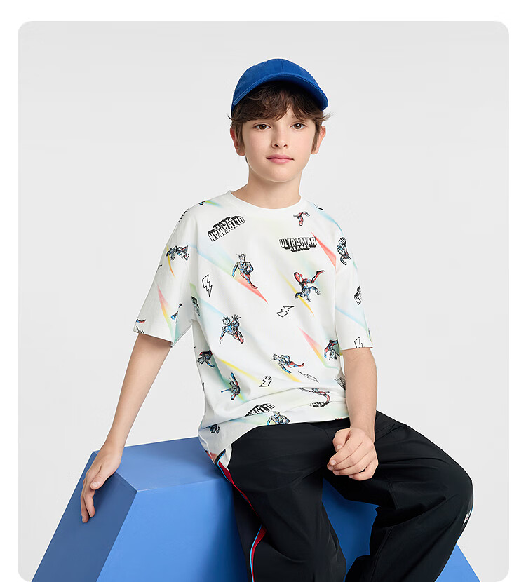 Balabala Boys Short Sleeve T-Shirt Kids 2026 Summer Collection [Ultraman IP Mall Edition] 13