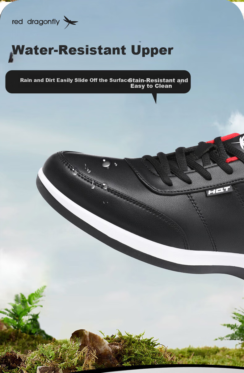 Red Dragonfly Men's Casual Low-Top Flat Shoes Youth Versatile Durable Leather Sports Leisure Shoes C0TT07351 11