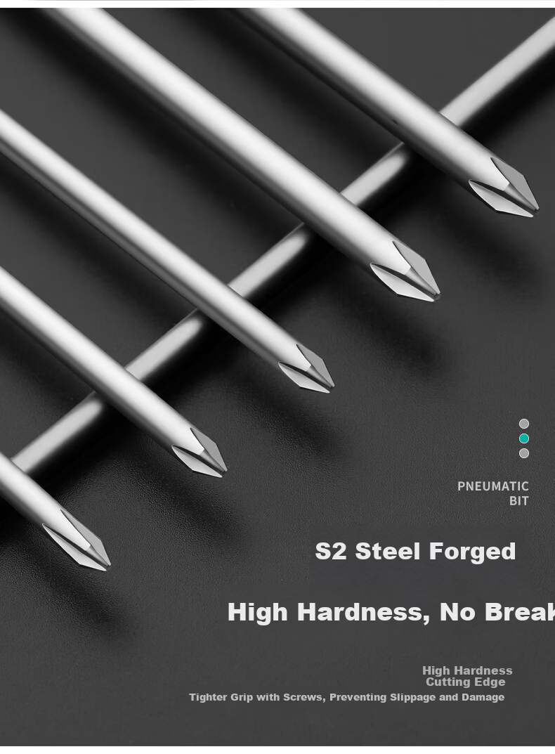 GREENER Cross Head Electric Precision Screwdriver Set Household Cordless Drill Strong Magnetic Screwdriver Bits Extended Hex High Hardness 8
