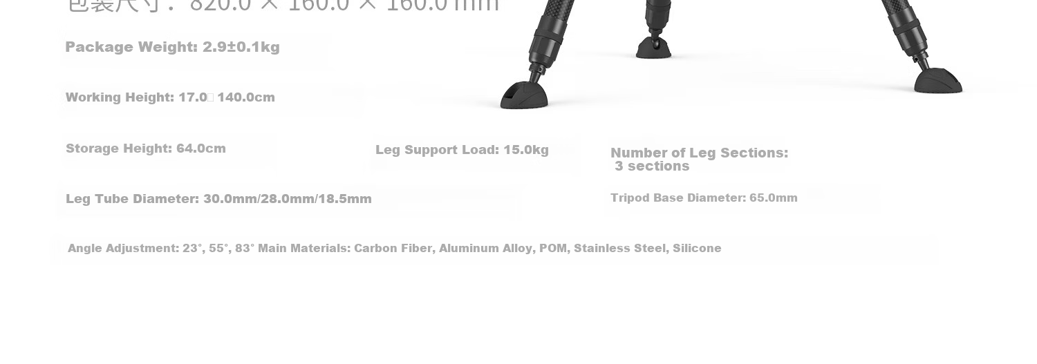 SmallRig 4645 Carbon Fiber Tripod FT-S303 Professional Photography Quick Release Hydraulic Damping Video Heavy Duty Camera Support Tripod 19