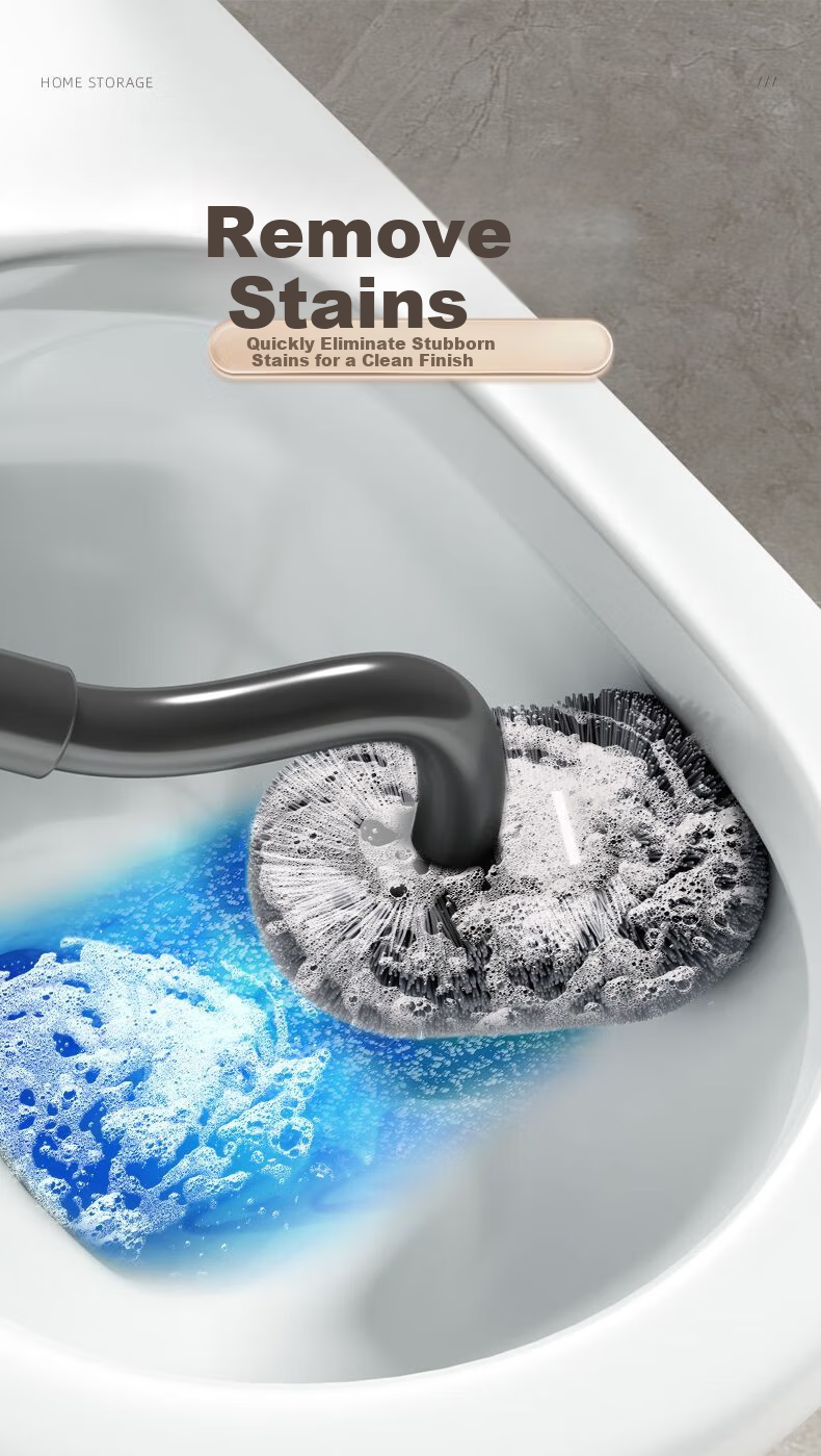 MUYA Toilet Brush Squat Pan Brush S-Shaped Short Wall-Mounted Bathroom Toilet Cleaner No Dead Angle Cleaning Tool 11