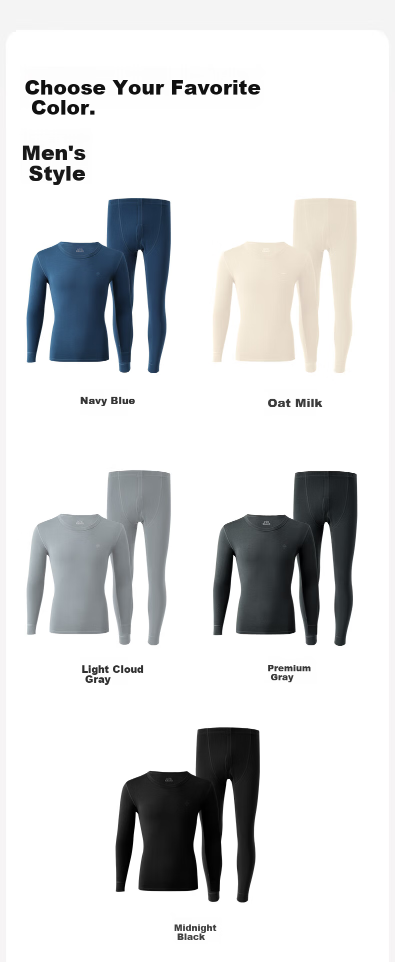 Duoduo Cotton Yushi Same Style 100% Pure Cotton Thermal Underwear Set Men's Class A All Cotton Winter Autumn Top and Bottom Light Cloud Gray L 14