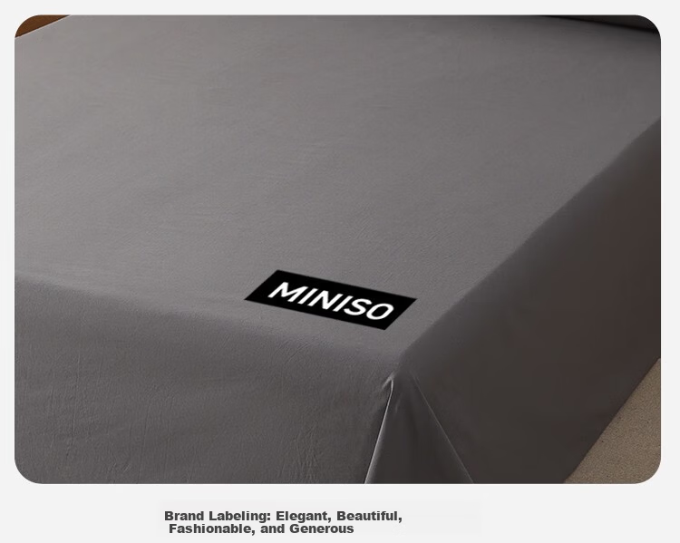 MINISO A Grade 100% Cotton Bed Sheet Single Piece Full Cotton Quilt Cover 160x230cm Dormitory Single 1.2x2m Bed 12