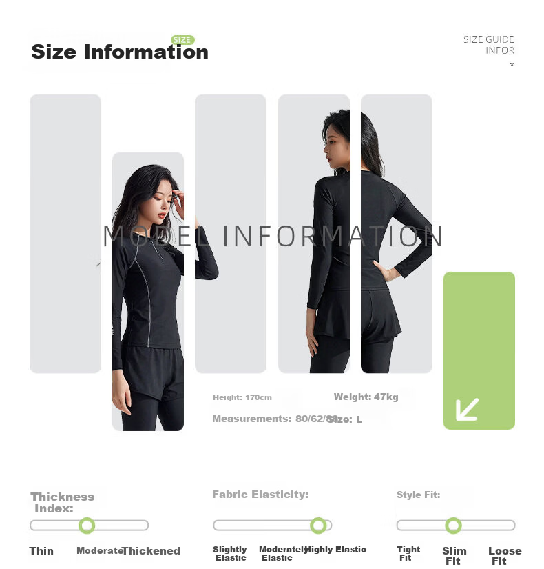 ANTA Women's Two-Piece Long Sleeve and Long Pants Swimsuit Conservative Plus Size Swimwear Sun Protection Surfing Diving Suit Black L 9