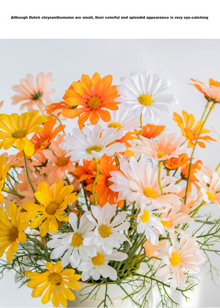 SUGER LOVE Artificial Flowers, Cacalia, 2 Stems, 50cm, Simple Living Room Decoration, Bouquet, Flower Vase, Floral Arrangement 8