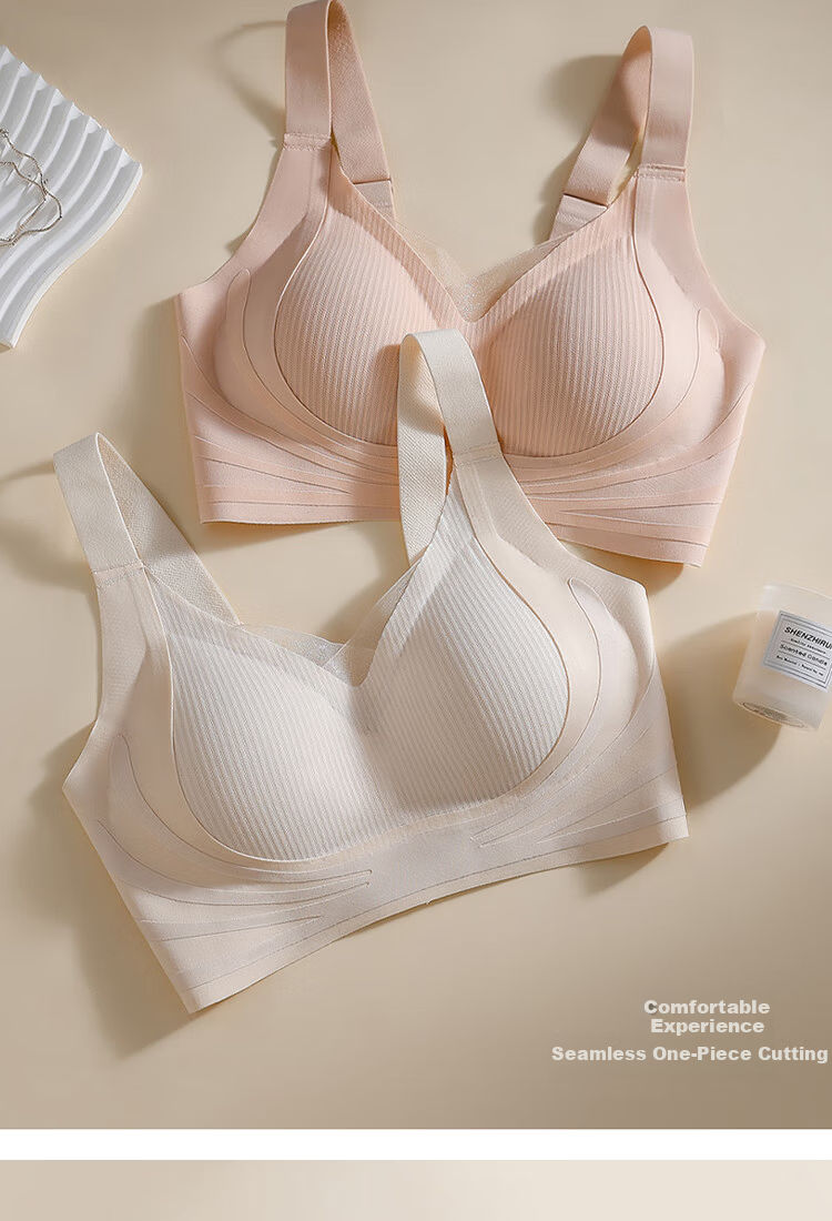 Urban Beauty Women's Lace Wireless Bra Large Cup Minimizing Shaping Bra Spring Summer New 11