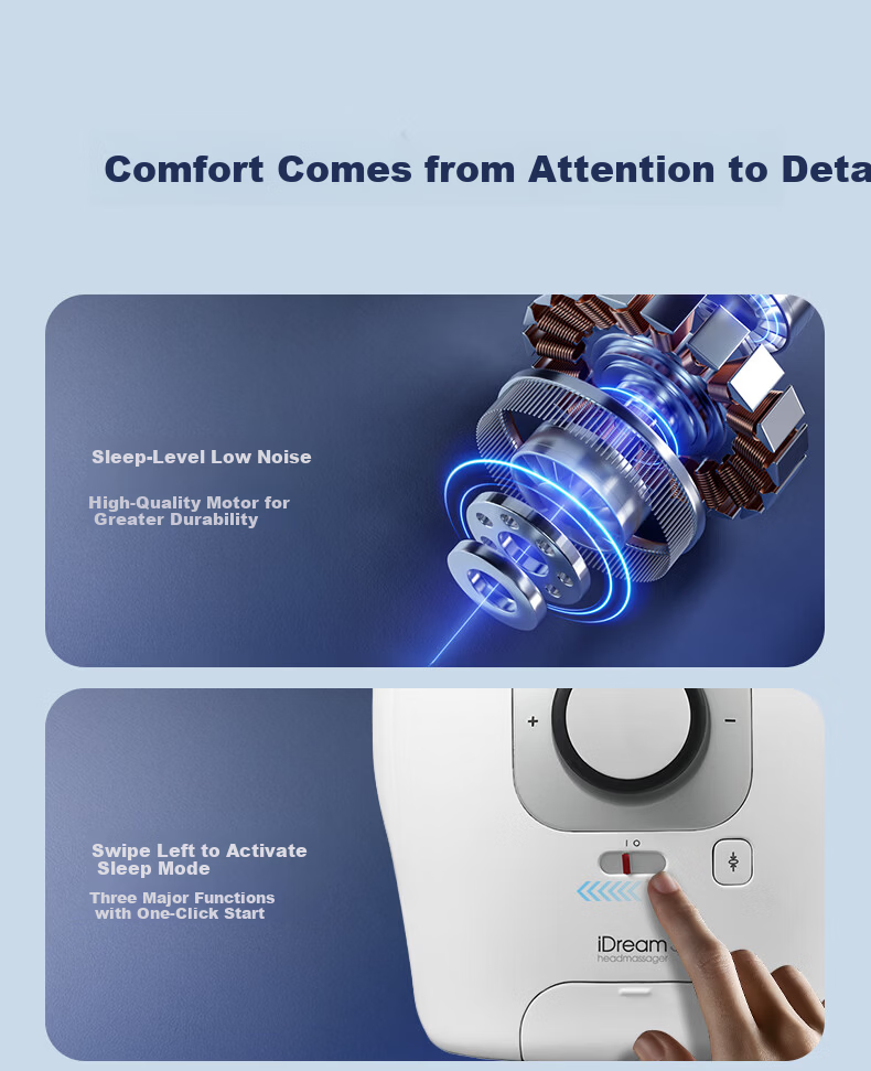 Breo iDream 3S Head and Eye Integrated Massager Helmet Scalp Massager Sun Yingsha Edition Birthday Gift for Mom Wife Boyfriend Girlfriend 14