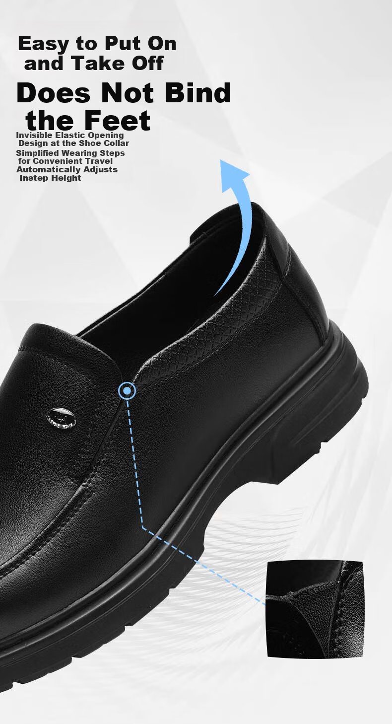 HLA Men's Leather Shoes, Business Casual Slip-On Shoes HAAPXM2FAL276, Perforated Style, Size 43 4