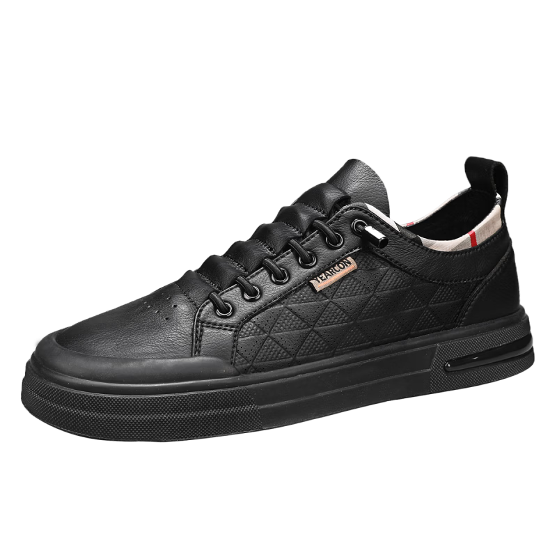 Eierkang Men's Casual Sneakers New Low-top Ultra-light Flat Four-season Sports Slip-on Youth Shoes Agate Black 42