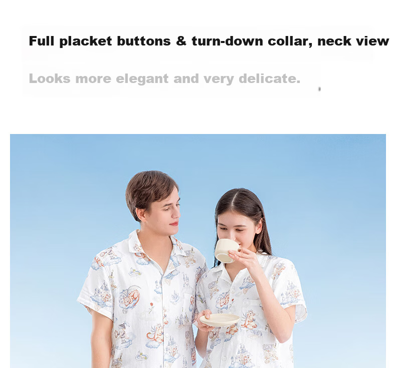 Beitaisi Children's Pajamas, Breathable New Home Wear Set, Thin Cool-Feeling Baby Summer Short-Sleeve Clothes 23