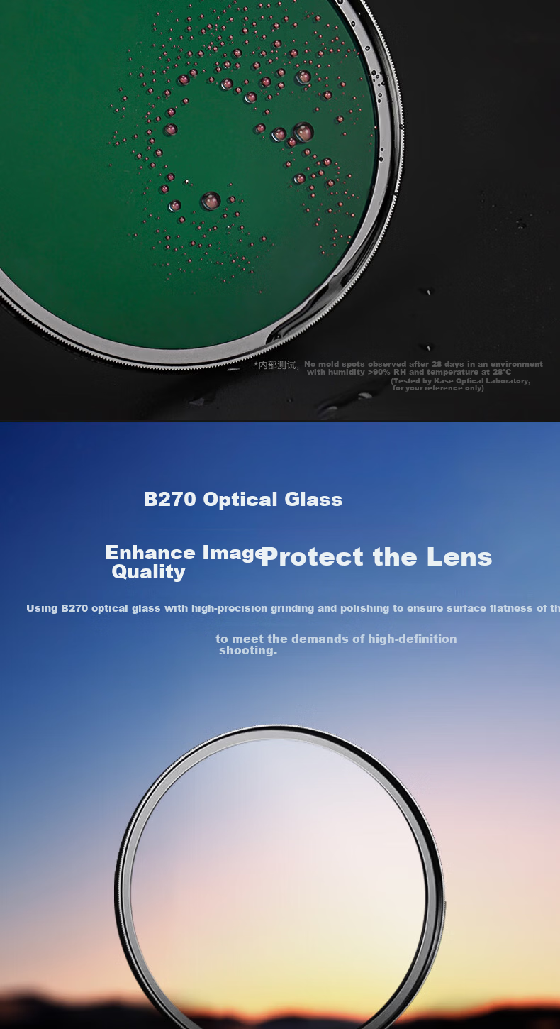 Kase UV Filter 2nd Generation 43mm UV Lens Filter Protective Multi-Coated High-Transparency Lightweight Frame UV Filter 3