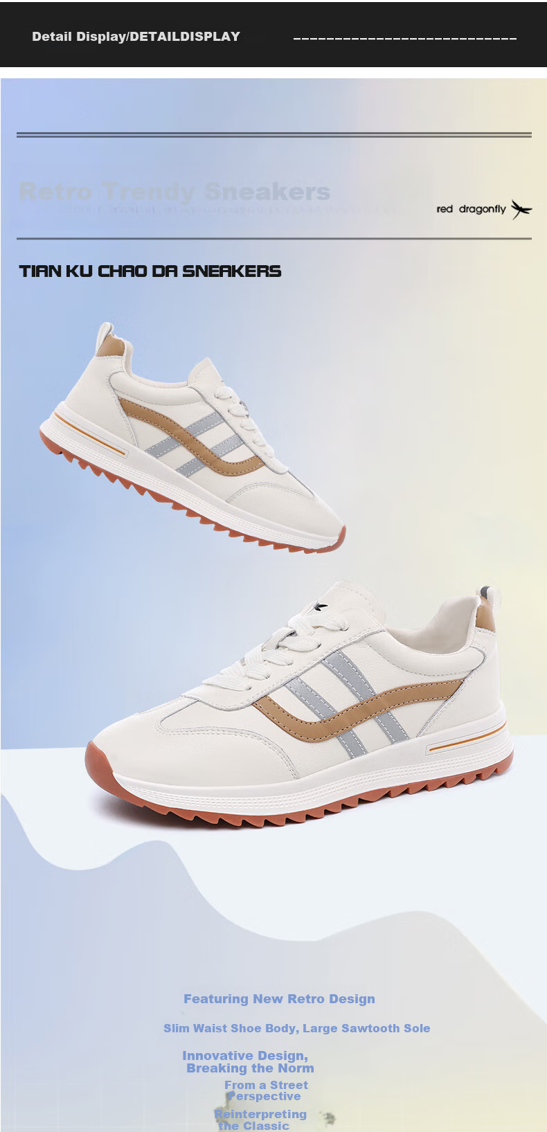 Red Dragonfly Women's Casual Shoes Small Black Retro Autumn Winter Sports Shoes Women's Ins Trendy Training Shoes C0TTN06173 Black Size 39 9
