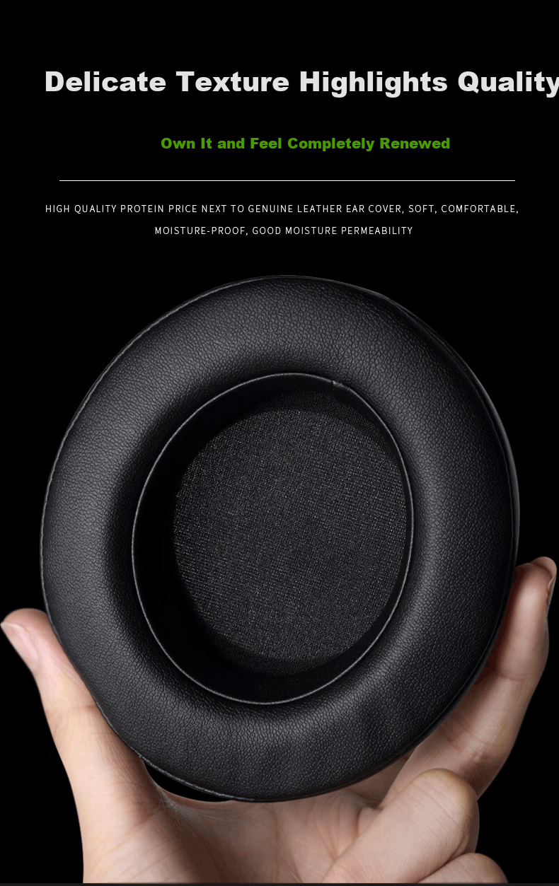PENGGU Suitable for Razer North Sea Giant Ears Headphones Standard Version X Ear Covers, Razer Over-Ear Earphone Foam Protective Covers, Standard Version X - Gray 4